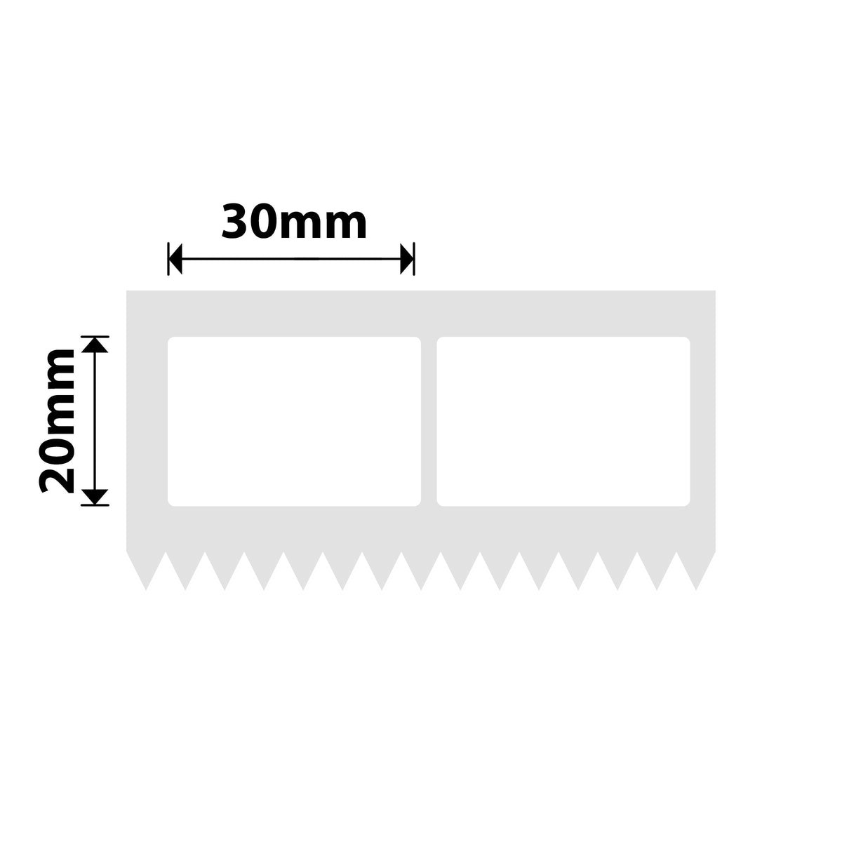 NIIMBOT - K3 Only - 30x20mm/2L - White - 2,600 Labels