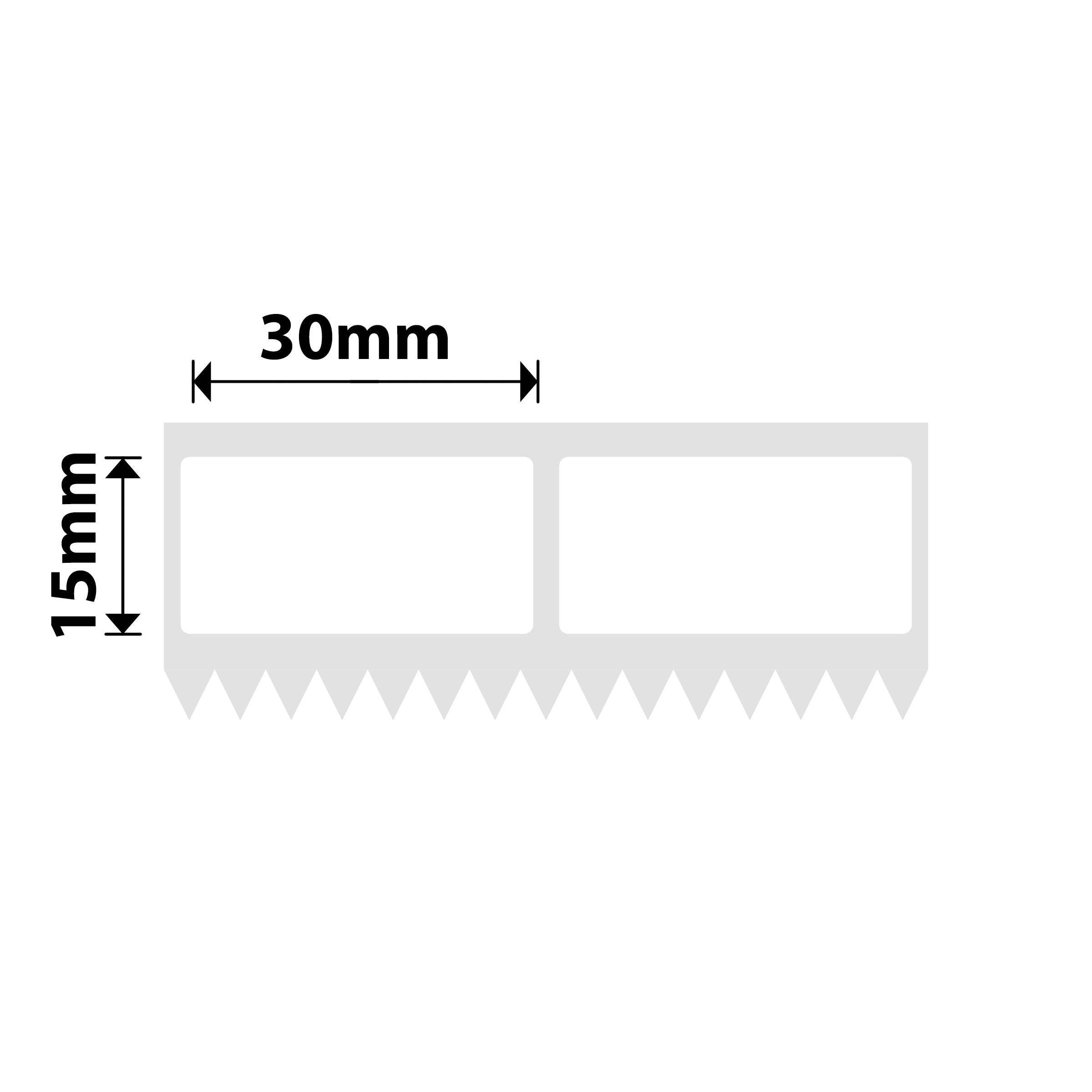 NB572 - NIIMBOT - SOLO K3 - T30X15MM/2L - 3.320 ETICHETTE PER ROTOLO - BIANCO