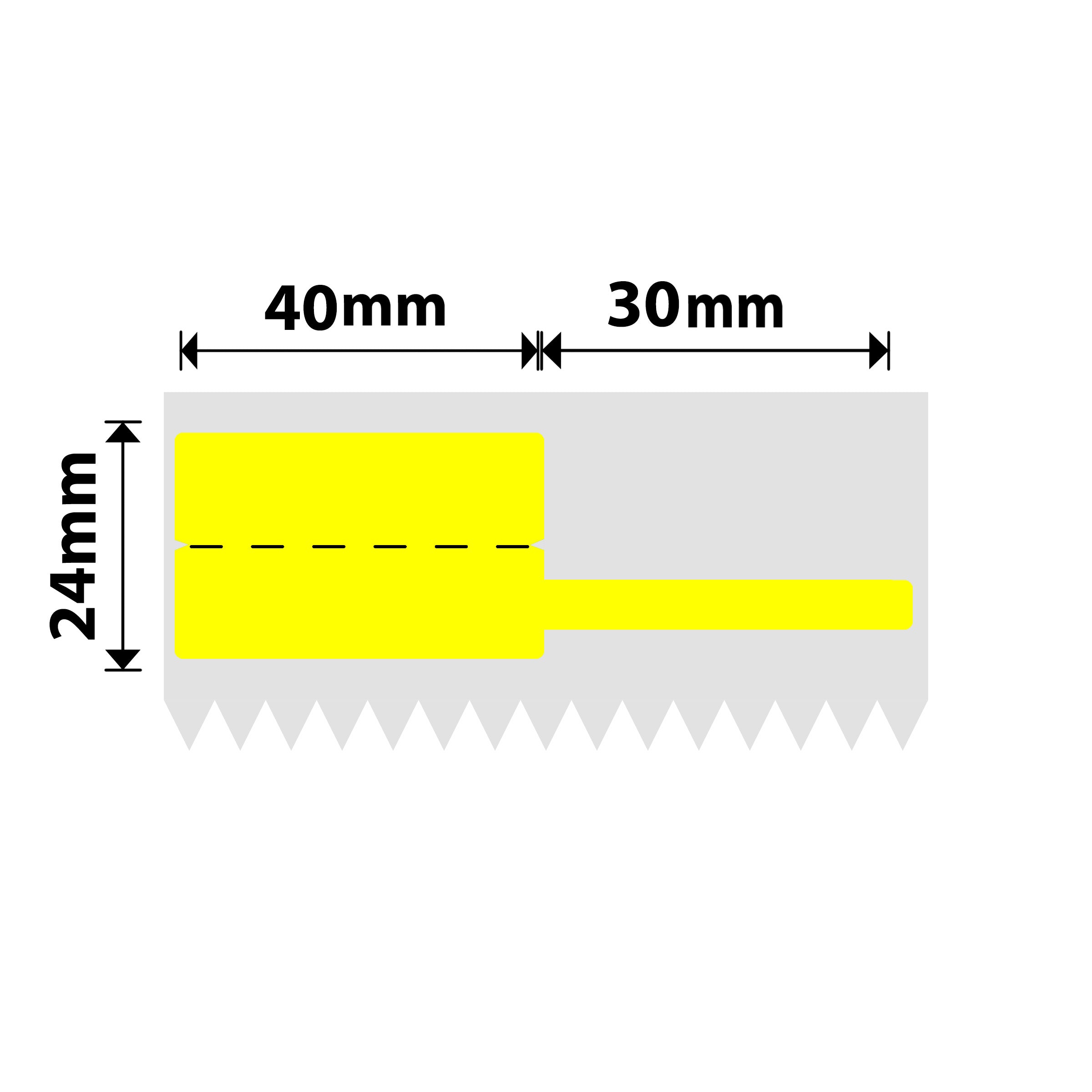 NB574 - NIIMBOT - SOLO K3 - T40X24+30MM - 1.110 ETICHETTE PER ROTOLO - CAVO GIALLO