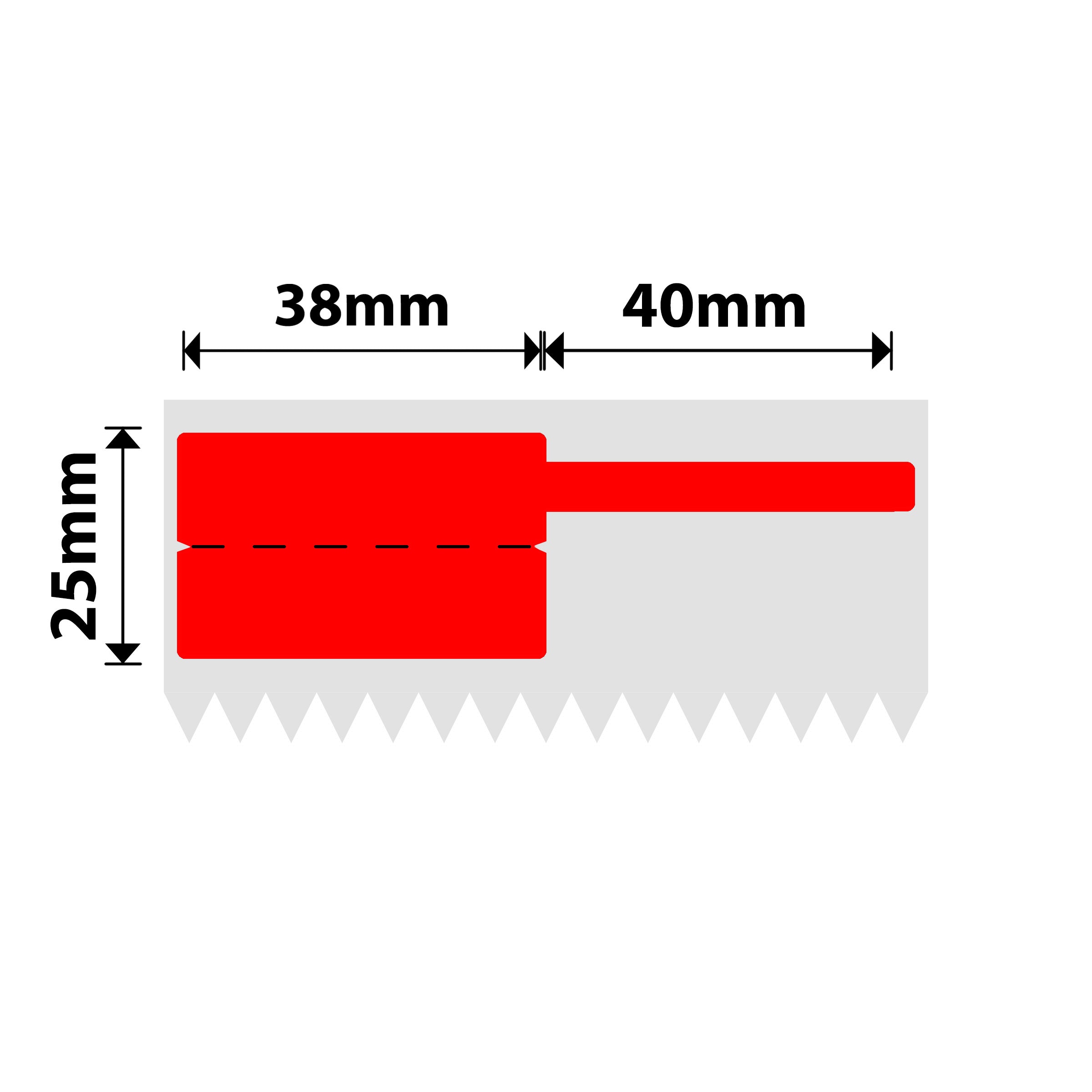 NB581 - NIIMBOT - SOLO K3 - T38X25+40MM - 1.000 ETICHETTE PER ROTOLO - CAVO ROSSO