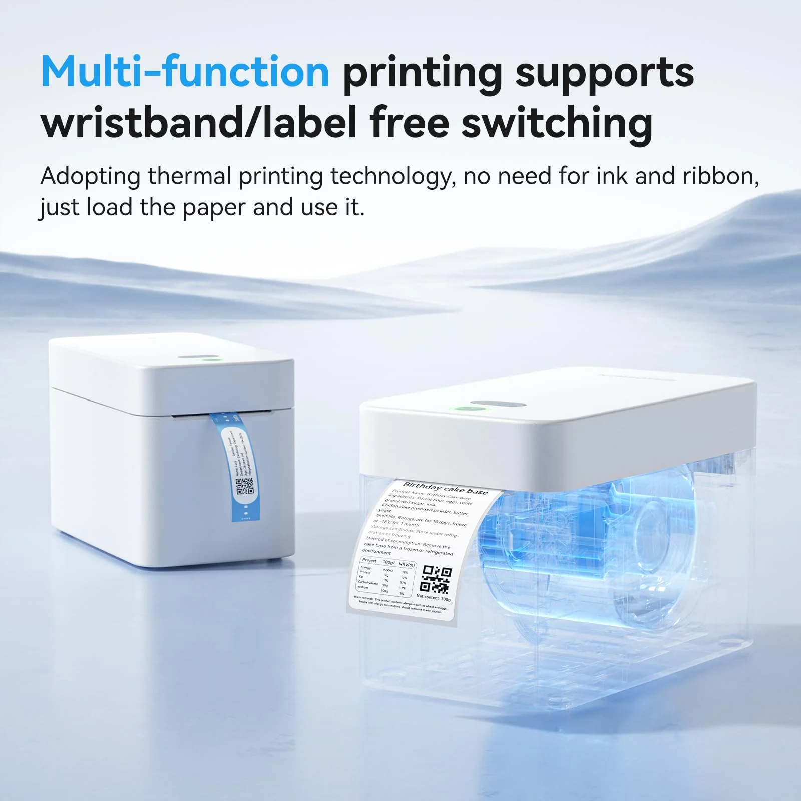 NB608 - NIIMBOT - K2 - DESKTOP THERMAL LABEL PRINTER INCL FREE LABEL ROLL (50X30MM)