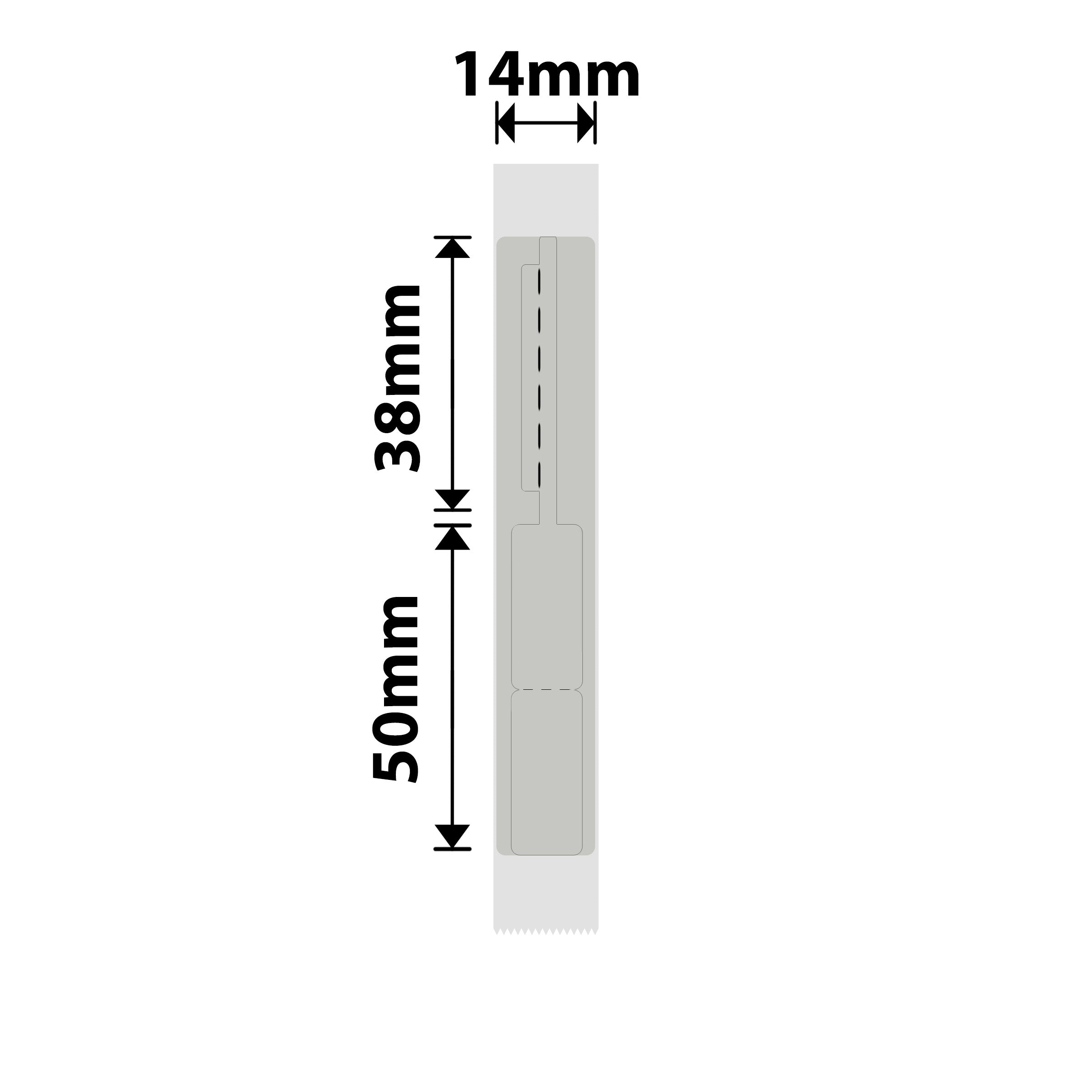 NB631 - NIIMBOT - N1 / B18 - 14X50MM+38 - 75 MATTE SILVER ANTI-COUNTERFEITING JEWELLERY LABELS