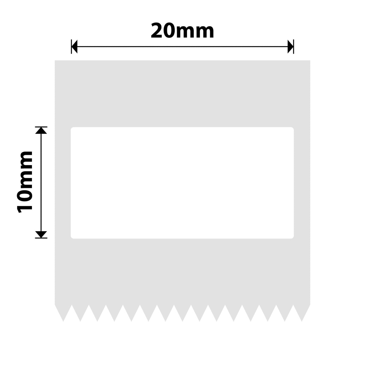 NB635 - NIIMBOT - M2 / M3 - PL20X10MM - 465 ÉTIQUETTES DE TRANSFERT THERMIQUE - BLANCHES - RECTANGULAIRES