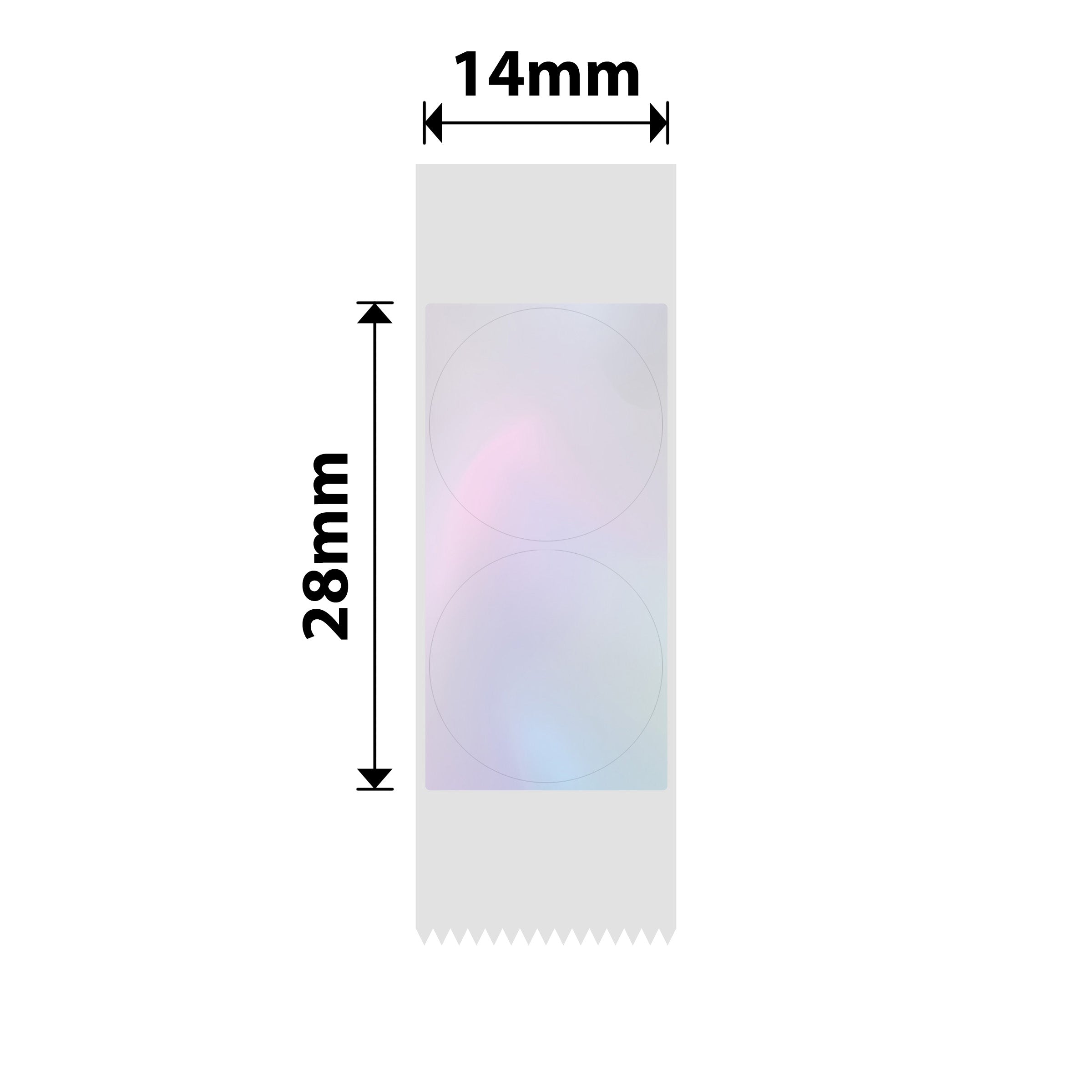 NB639 - NIIMBOT - D11 / D101 / D110 / H1S - 14X28MM - 205 TRANSPARENT ROUND COLOURFUL PINK LABELS