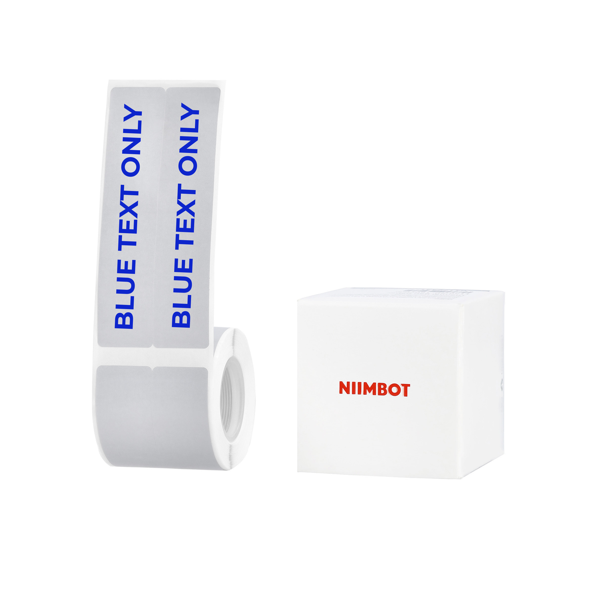NB647 - NIIMBOT - B1 / B21 / B3S / B4 - T20X90/2L - 140 ETICHETTE PER ROTOLO - GRIGIO ARGENTO - SOLO TESTO BLU - RETTANGOLO