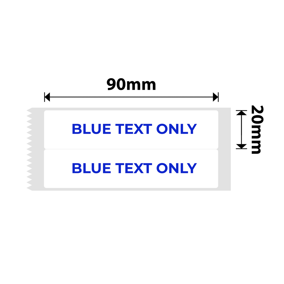 NB648 - NIIMBOT - B1 / B21 / B3S / B4 - T20X90/2L - 170 ETICHETTE PER ROTOLO - BIANCO - SOLO TESTO BLU - RETTANGOLO