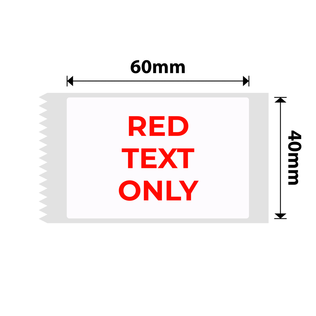 NIIMBOT - B Range - 40x60mm - White Red Text - 125 Labels