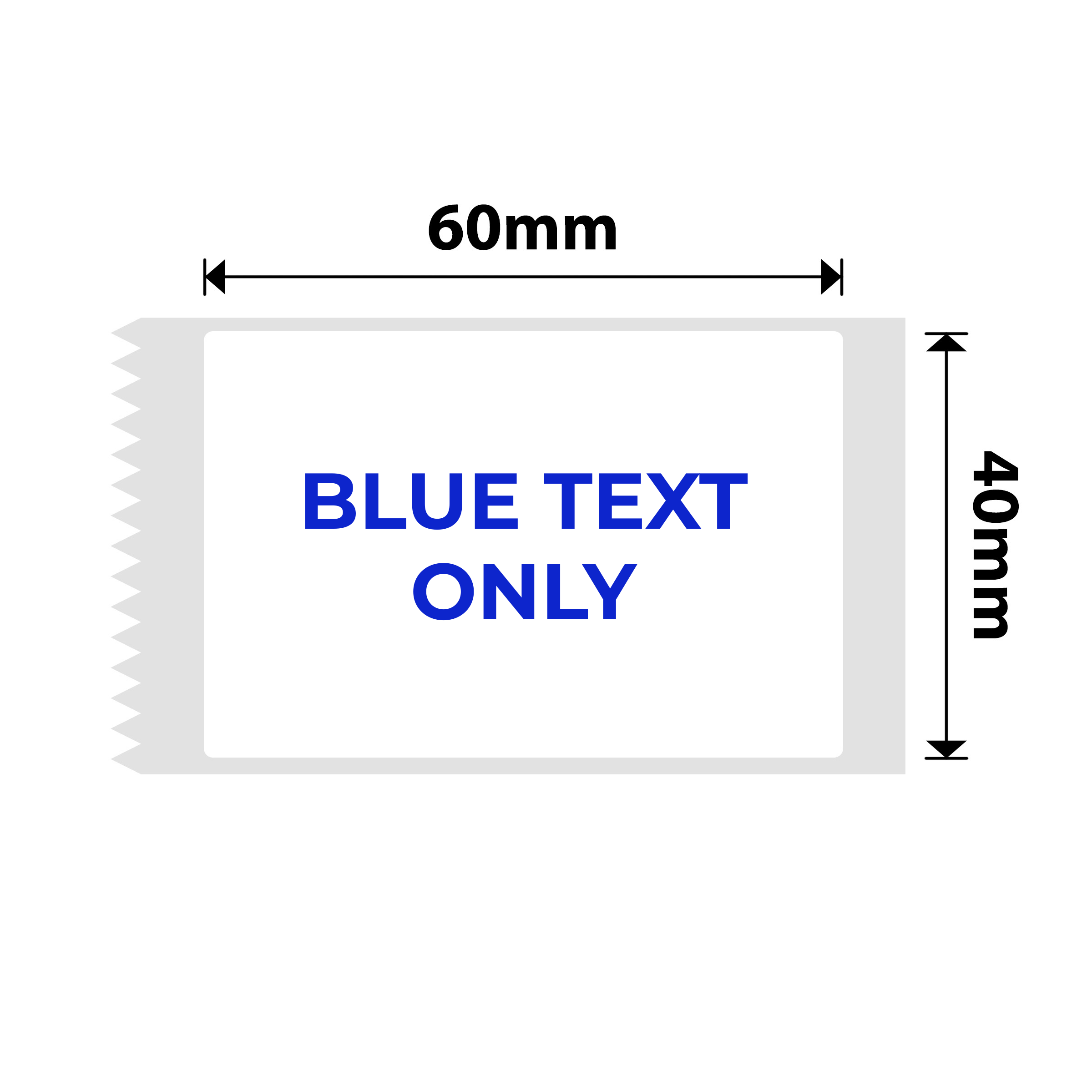 NB653 - NIIMBOT - B1 / B21 / B3S / B4 - T40X60 - 125 ETICHETTE PER ROTOLO - BIANCO - SOLO TESTO BLU - RETTANGOLO