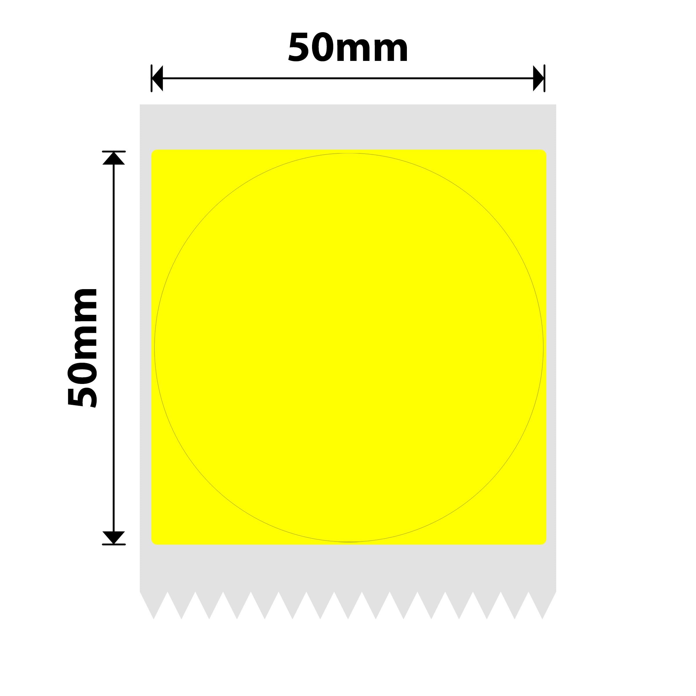 NB659 - NIIMBOT - B1 / B21 / B3S / B4 - T50X50 - 145 ETICHETTE PER ROTOLO - GIALLO - SOLO TESTO ROSSO - ROTONDO
