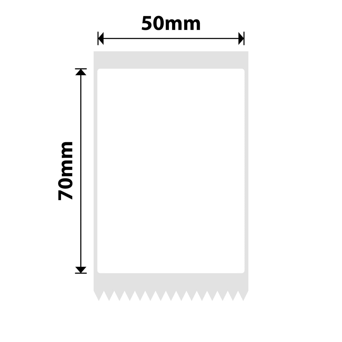 NIIMBOT - B Range - 50x70mm - White Extra Strong Adhesive - 105 Labels