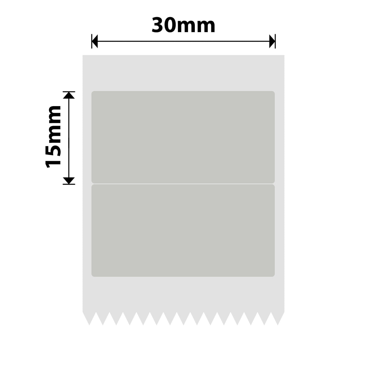 NIIMBOT - B Range - 30x15mm/2R - Grey Void - 380 Labels