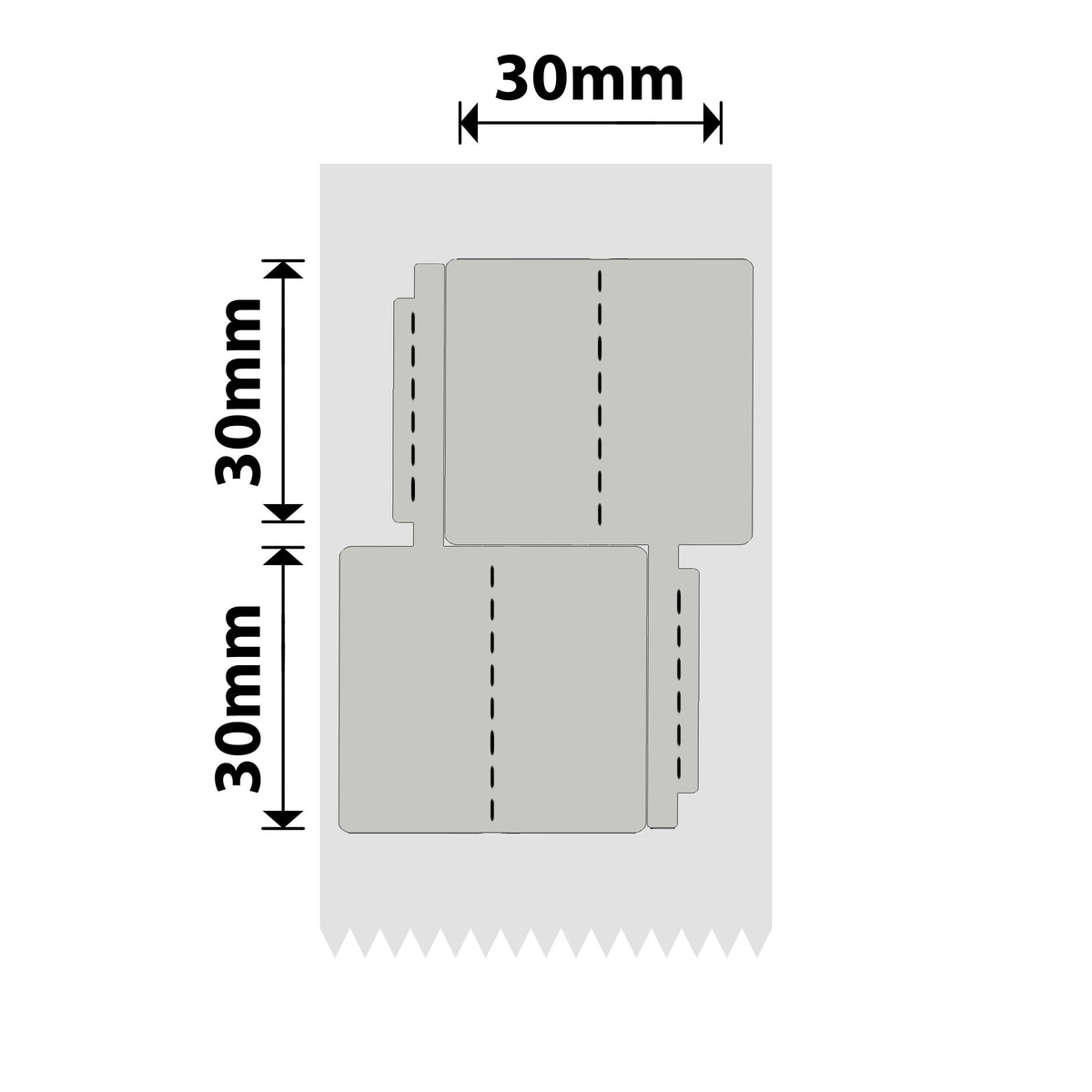 NB688 - NIIMBOT - B1 / B21 / B3S / B4 - T30X30+30/2L - 210 ÉTIQUETTES - BIJOUX DOUBLE RANGÉE GRIS ARGENTÉ