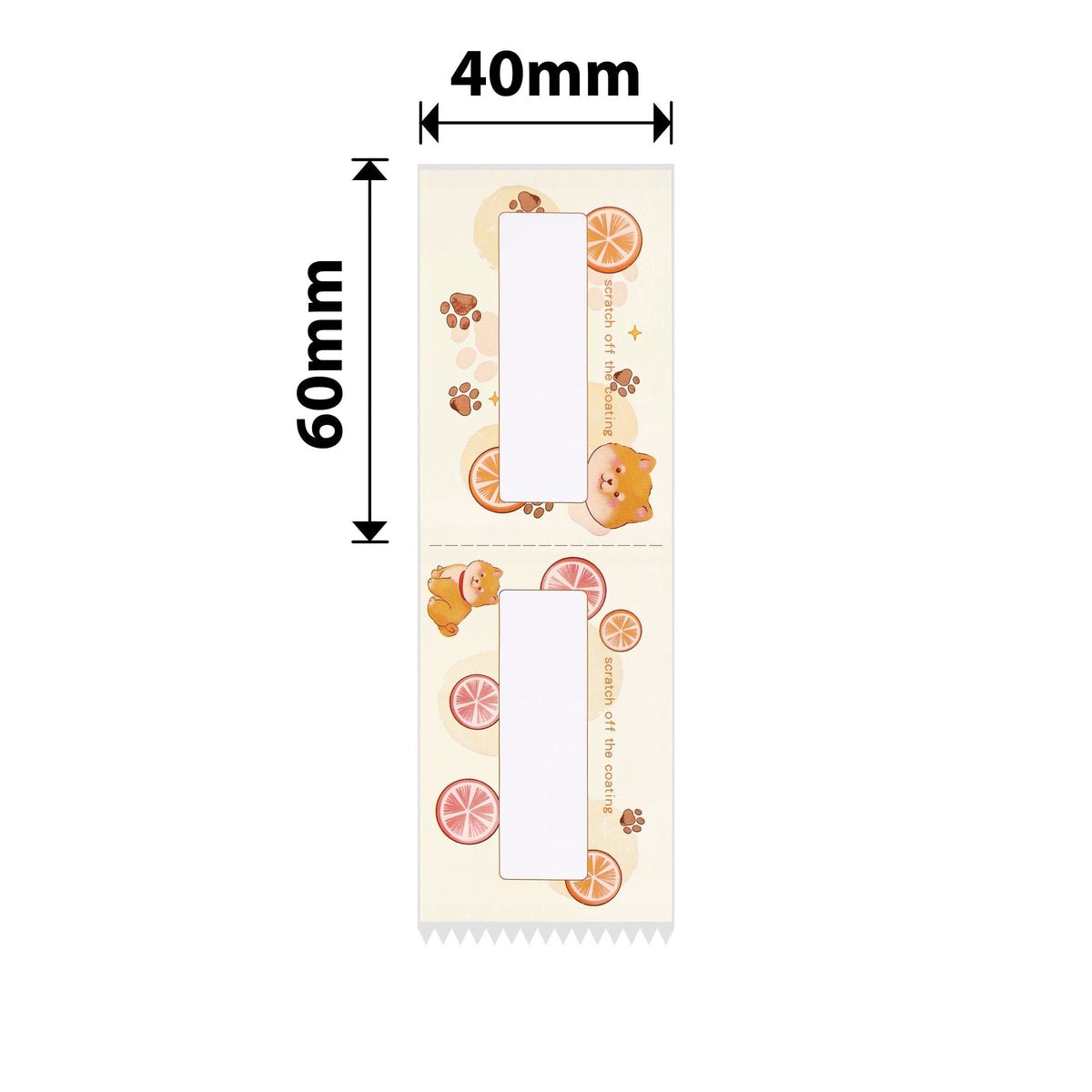 NIIMBOT - B Range - 40x60mm - 115 Lemon Yelly Scratch Cards