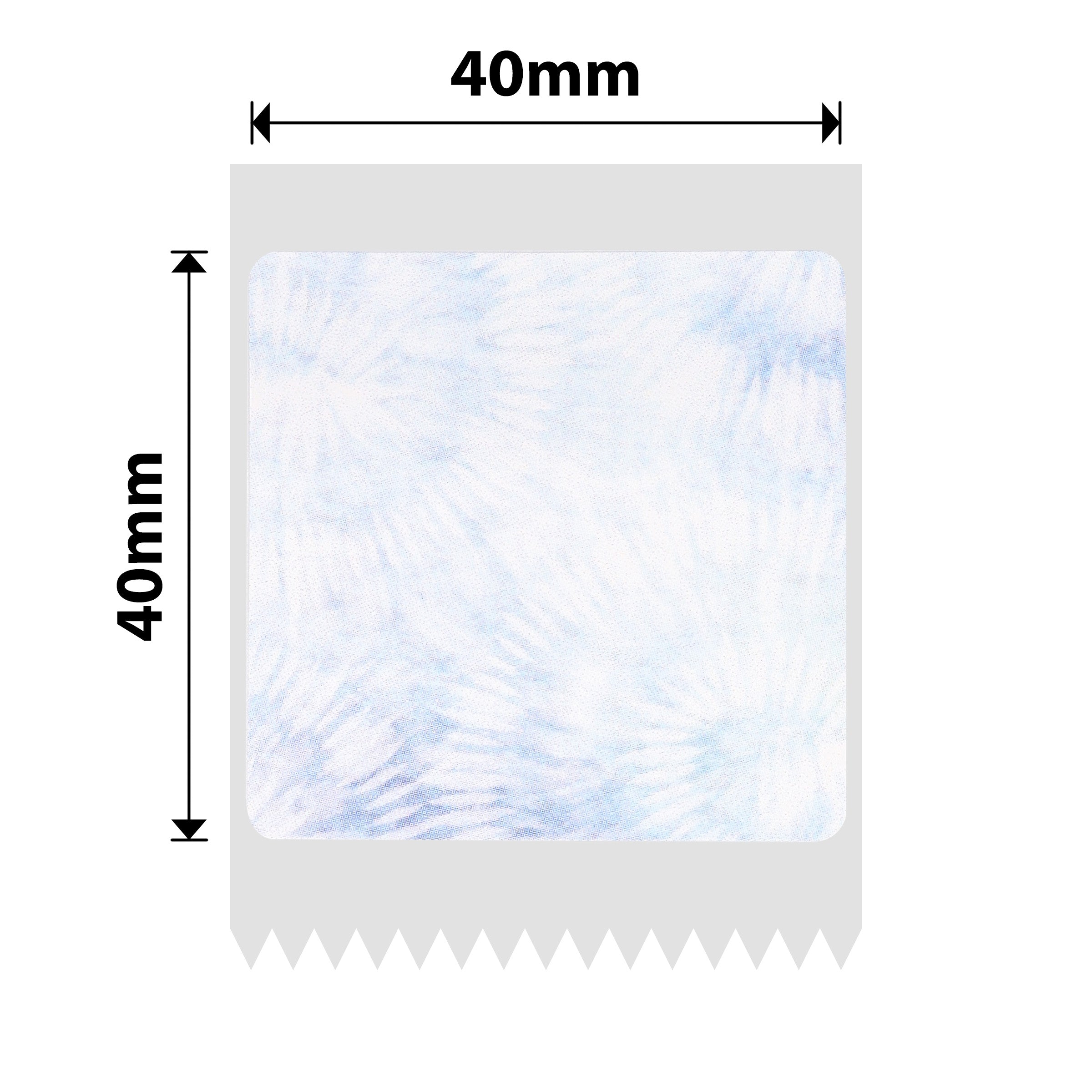 NB698 - NIIMBOT - B1 / B21 / B3S / B4 - 40X40MM - 180 BLUE LETTER BLUE TONE NOTEBOOK LABELS