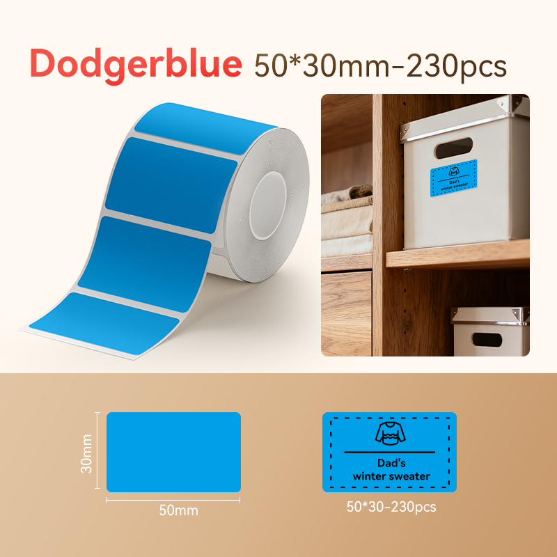 NIIMBOT - B Range - 50x30mm - Blue - 230 Labels