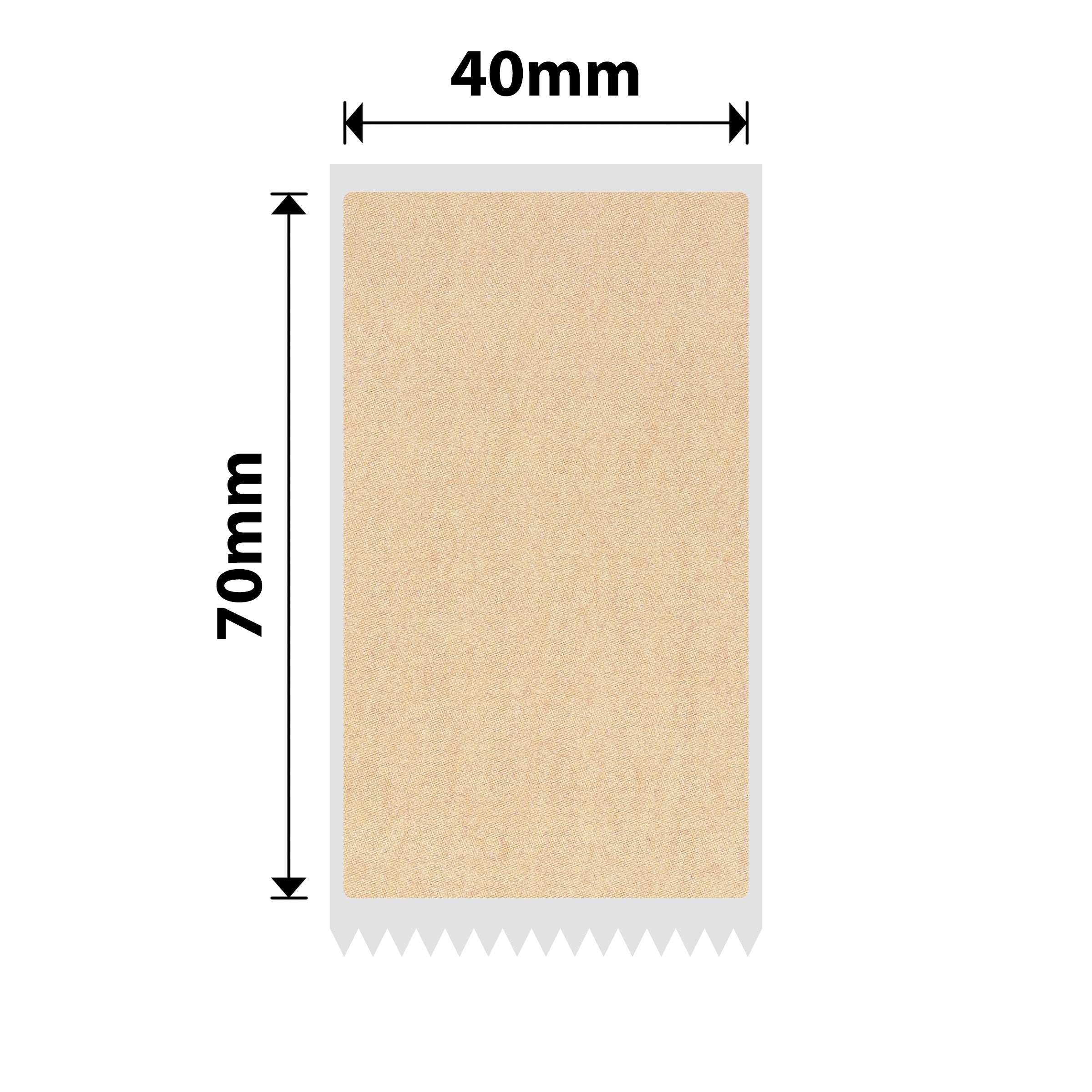 NIIMBOT - K Range - 40x70mm - Kraft - 435 Labels
