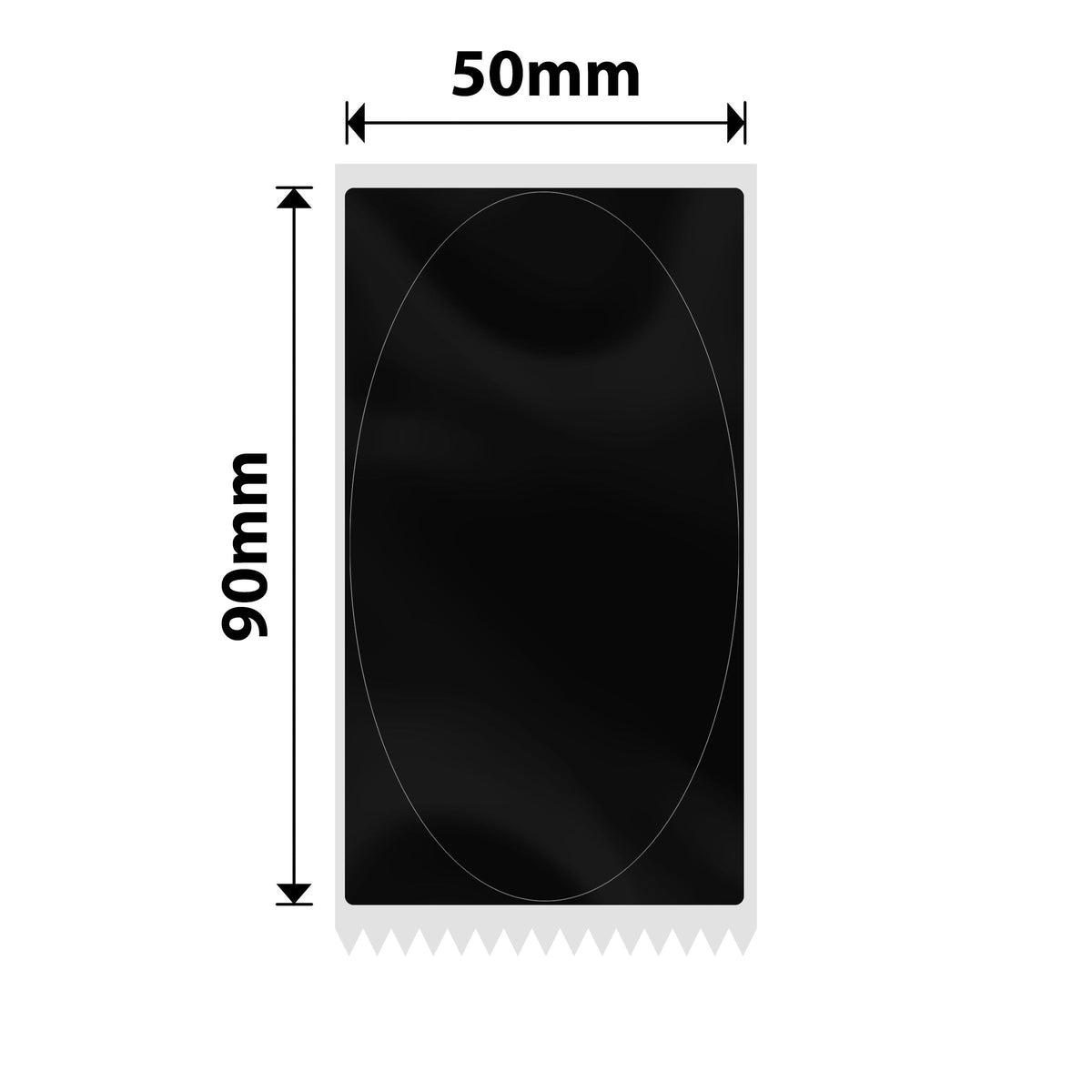 NIIMBOT - M Range - 50x90mm - Black Oval - 85 Labels