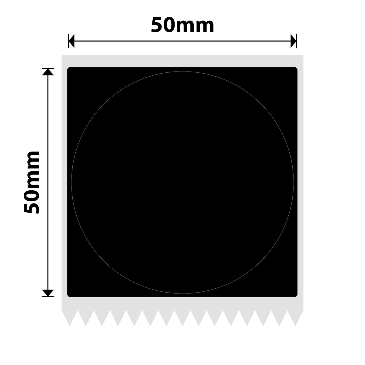 NIIMBOT - M Range - 50x50mm - Matte Black Round - 140 Labels