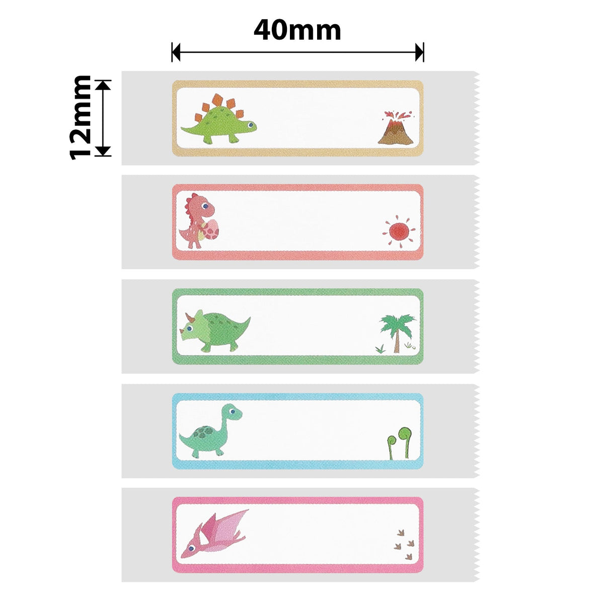 NIIMBOT - D Range - 12x40mm - Dinosaur Pattern - 155 Labels