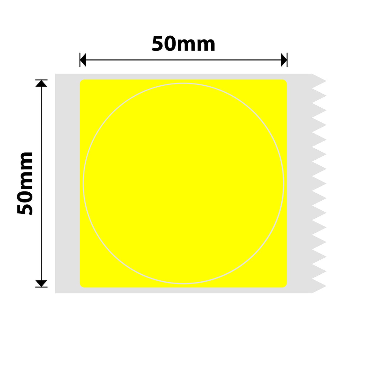 NIIMBOT - B Range - 50x50mm - Yellow Round Removable - 145 Labels