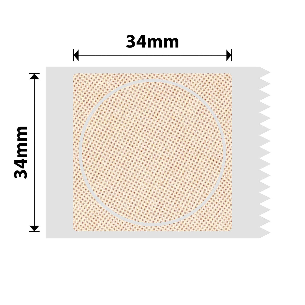 NIIMBOT - B Pro Range - 34x34mm - Kraft Round - Dual Colour - Red & Black Text - 205 Labels
