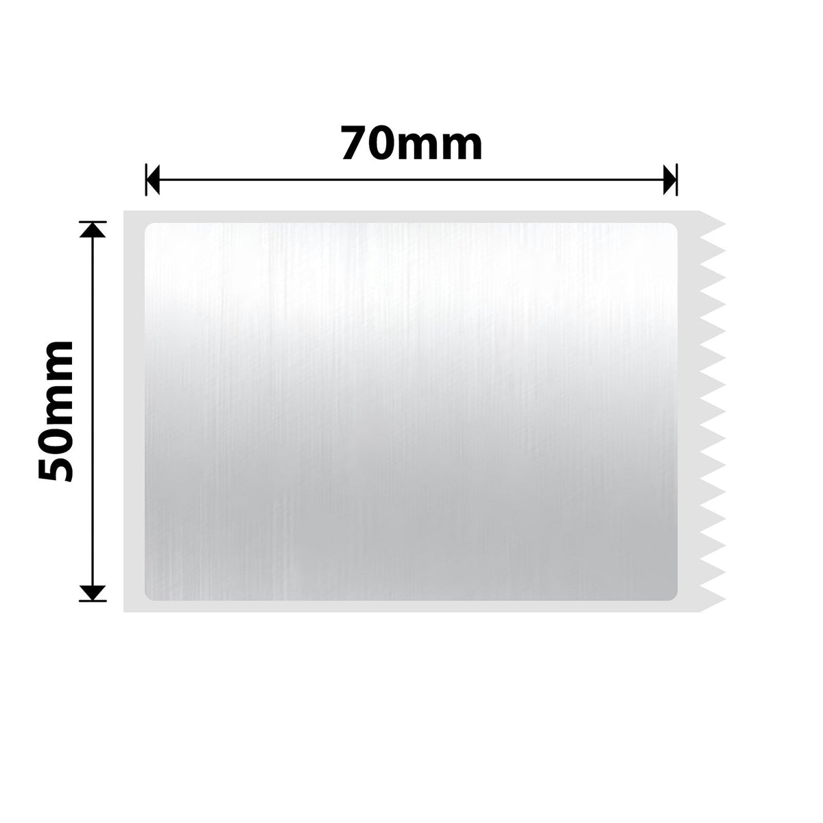 NIIMBOT - M Range - 50x70mm - Brushed Silver - 80 Labels