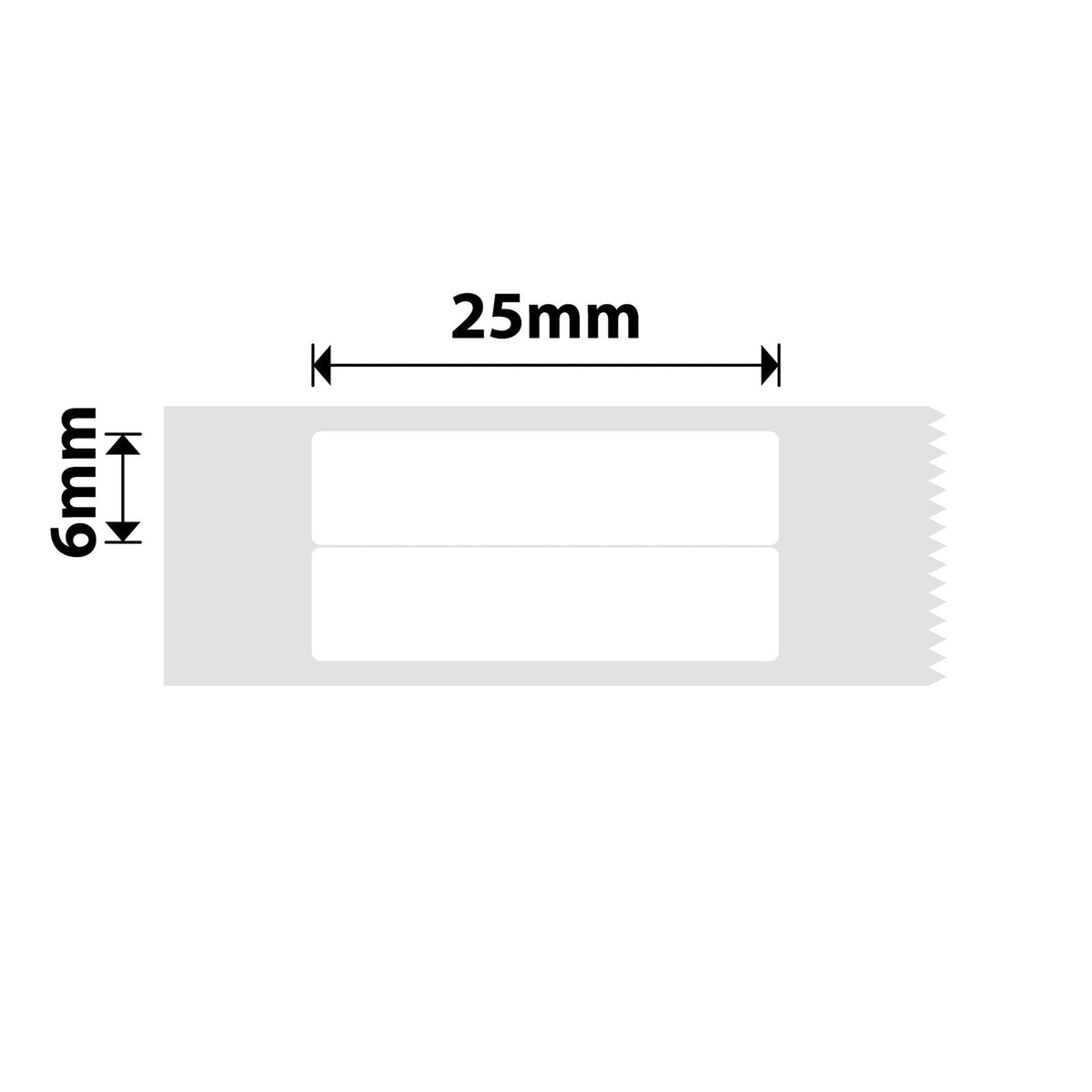 NIIMBOT - N1 - 6x25mm/2L - White Vertical Pencil Sticker - 420 Labels