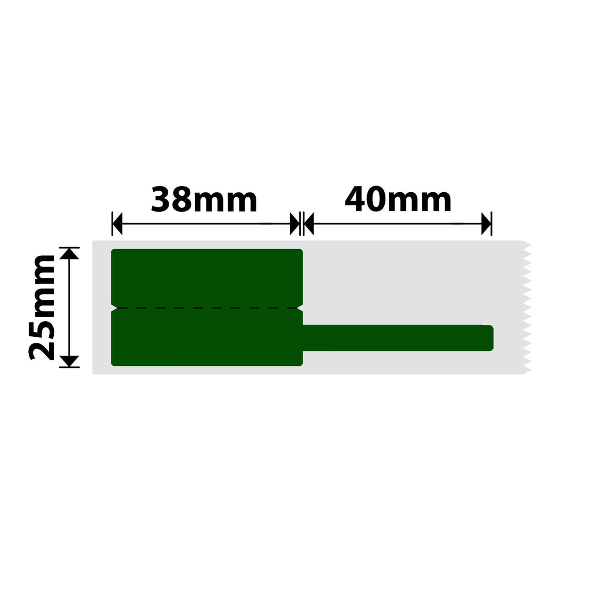 NIIMBOT - M Range - 25x38+40mm - Green Cable - 80 Labels