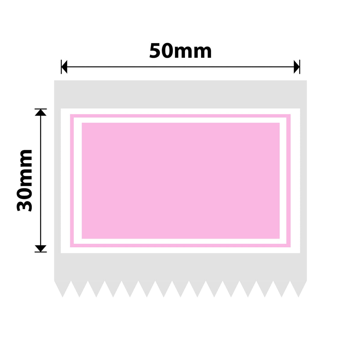 NIIMBOT - B Range - 50x30mm - Pink Border - 230 Labels