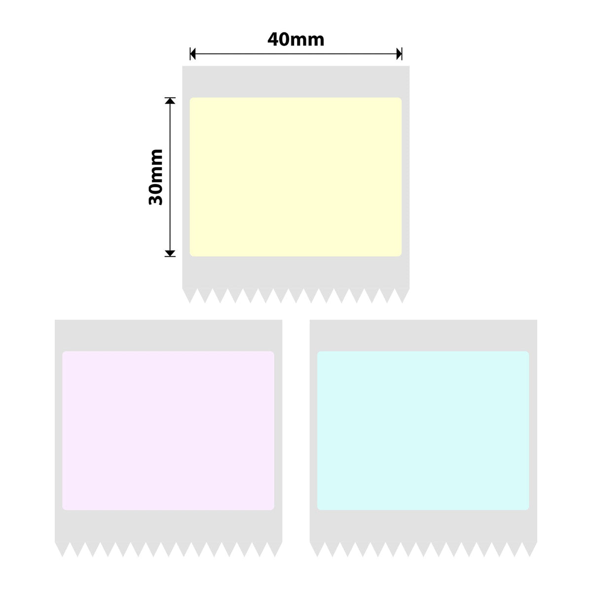 NIIMBOT - B Range - 40x30mm - Macaron Colour - 230 Labels - CN