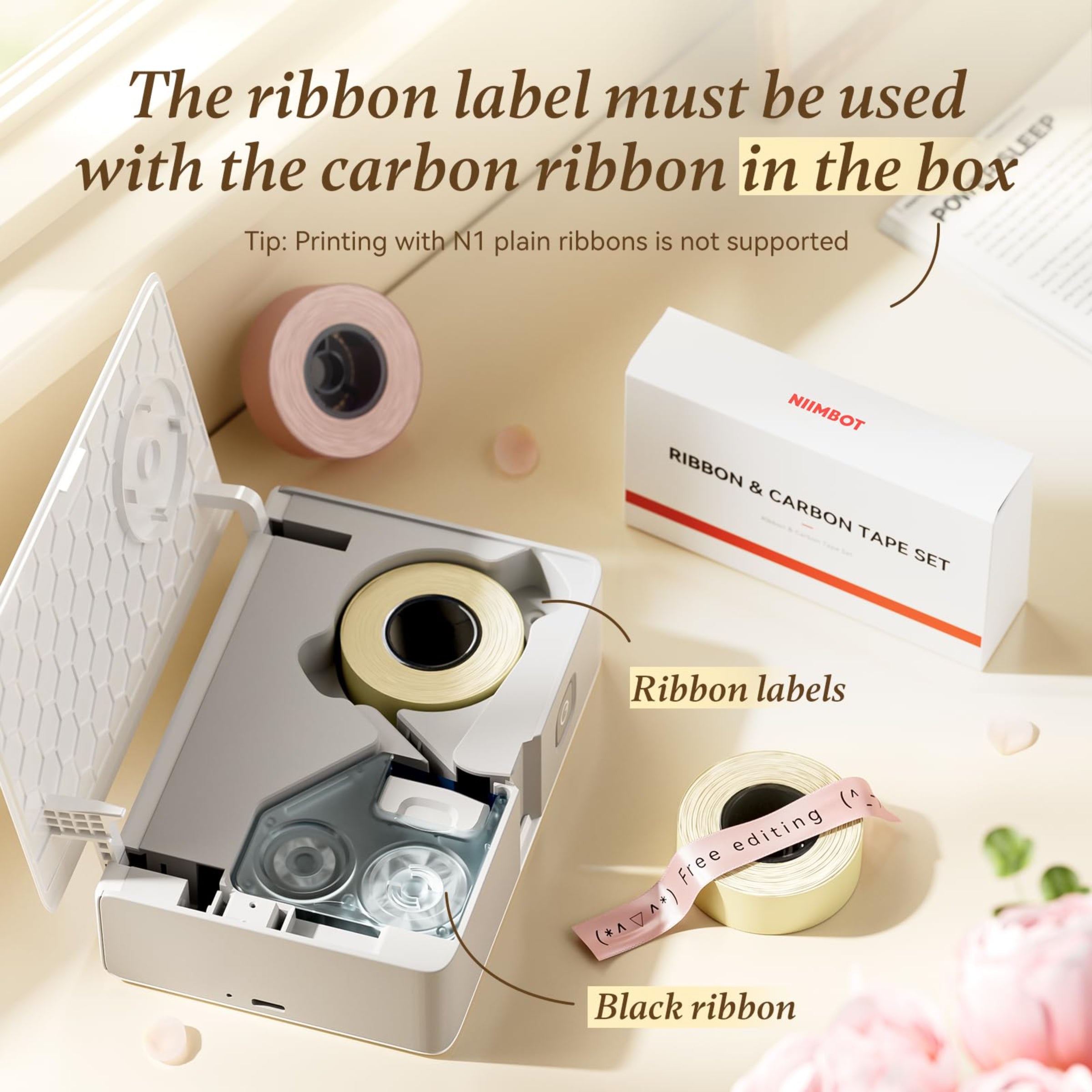 NB613 - NIIMBOT - N1 - SATIN RIBBON SETS - 14MM X 5.1 METERS