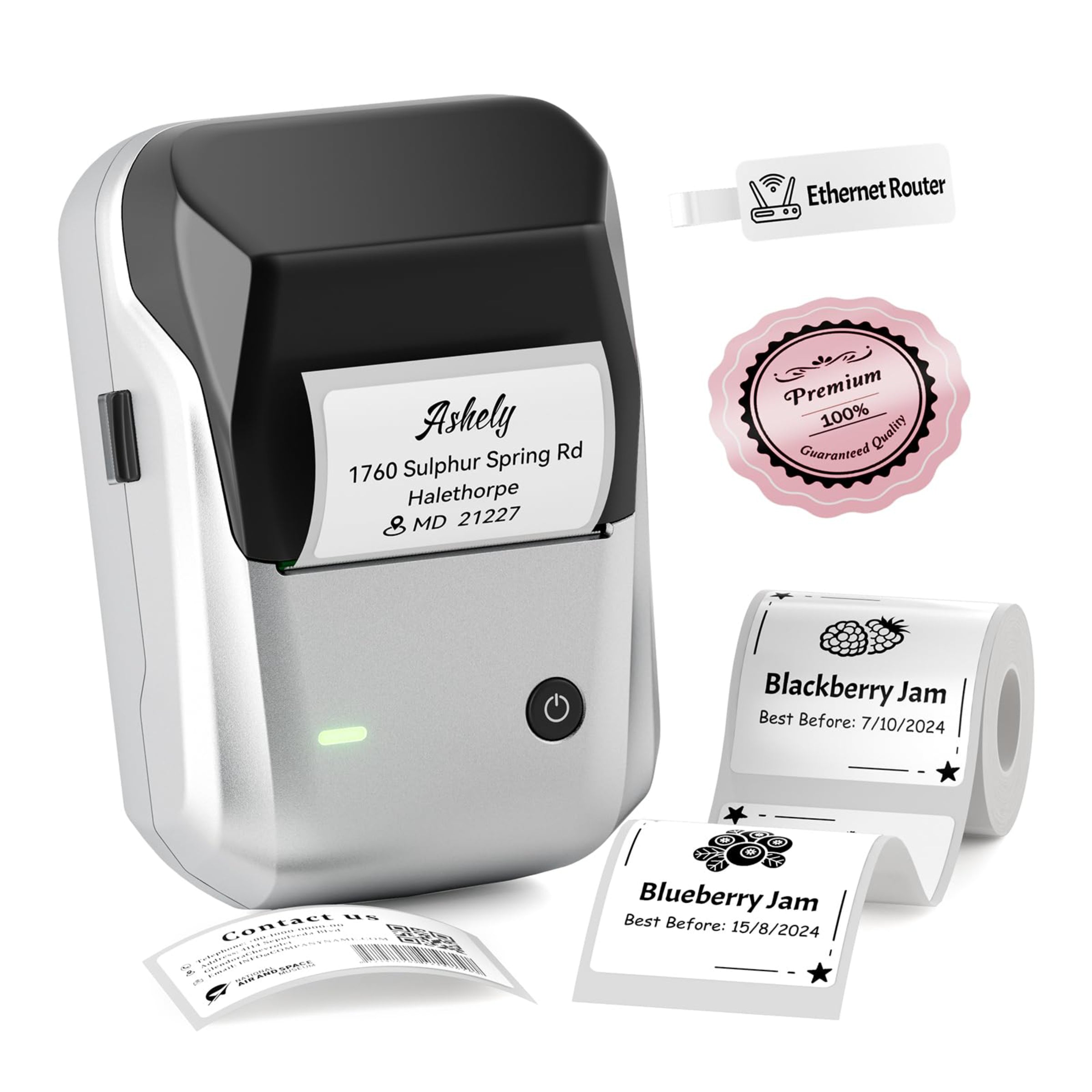 NB493 - NIIMBOT - B1 - PORTABLE THERMAL LABEL BLUETOOTH PRINTER INCLUDING FREE LABEL (50*30MM - WHITE)
