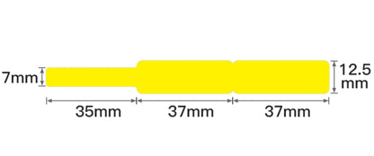 NB140 - NIIMBOT - D11 / D101 / D110 / H1S - RXL 12.5X109MM - 65 LABELS PER ROLL - YELLOW CABLE