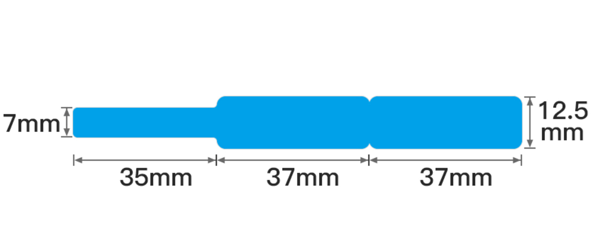 NB143 - NIIMBOT - D11 / D101 / D110 / H1S - RXL 12.5X109MM - 65 LABELS PER ROLL- BLUE CABLE
