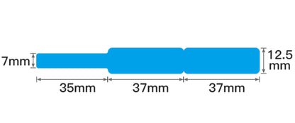NB143 - NIIMBOT - D11 / D101 / D110 / H1S - RXL 12,5 x 109 mm - 65 étiquettes par rouleau - Câble bleu