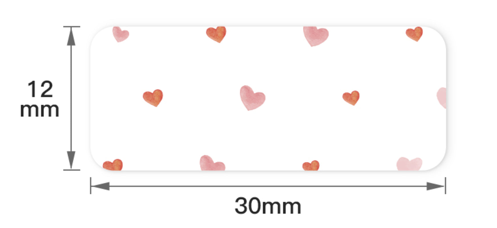 NB147 - NIIMBOT - D11 / D101 / D110 / H1S - 12X30MM - 210 THERMAL LABELS - LOVE DESIGN