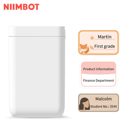 NB121 - NIIMBOT - SOLO D101 - STAMPANTE PORTATILE PER ETICHETTE BLUETOOTH CON ROTOLO DI ETICHETTE GRATUITO (VERSIONE PIÙ LARGA - 12*40 MM - BIANCO)