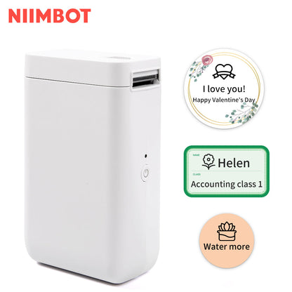 NB121 - NIIMBOT - SOLO D101 - STAMPANTE PORTATILE PER ETICHETTE BLUETOOTH CON ROTOLO DI ETICHETTE GRATUITO (VERSIONE PIÙ LARGA - 12*40 MM - BIANCO)