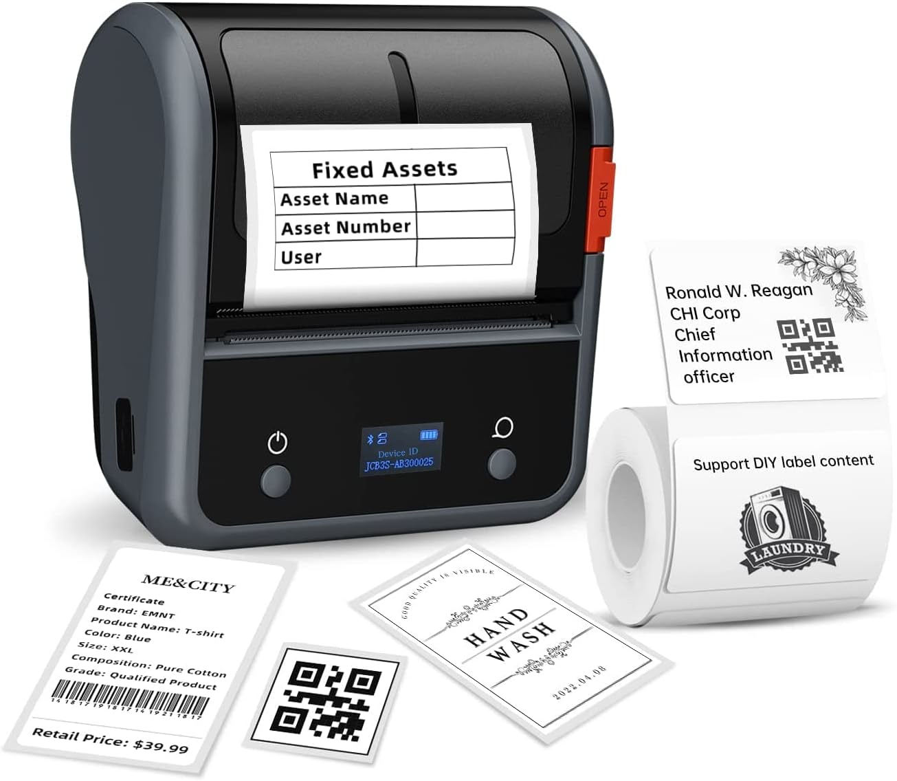 NB119 - NIIMBOT - B3S_PRO - PORTABLE THERMAL LABEL BLUETOOTH PRINTER INCLUDING FREE LABEL (70*40MM - WHITE)