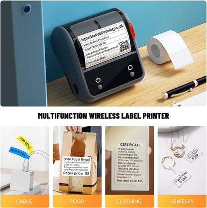 NB119 - NIIMBOT - B3S_PRO - PORTABLE THERMAL LABEL BLUETOOTH PRINTER INCLUDING FREE LABEL (70*40MM - WHITE)