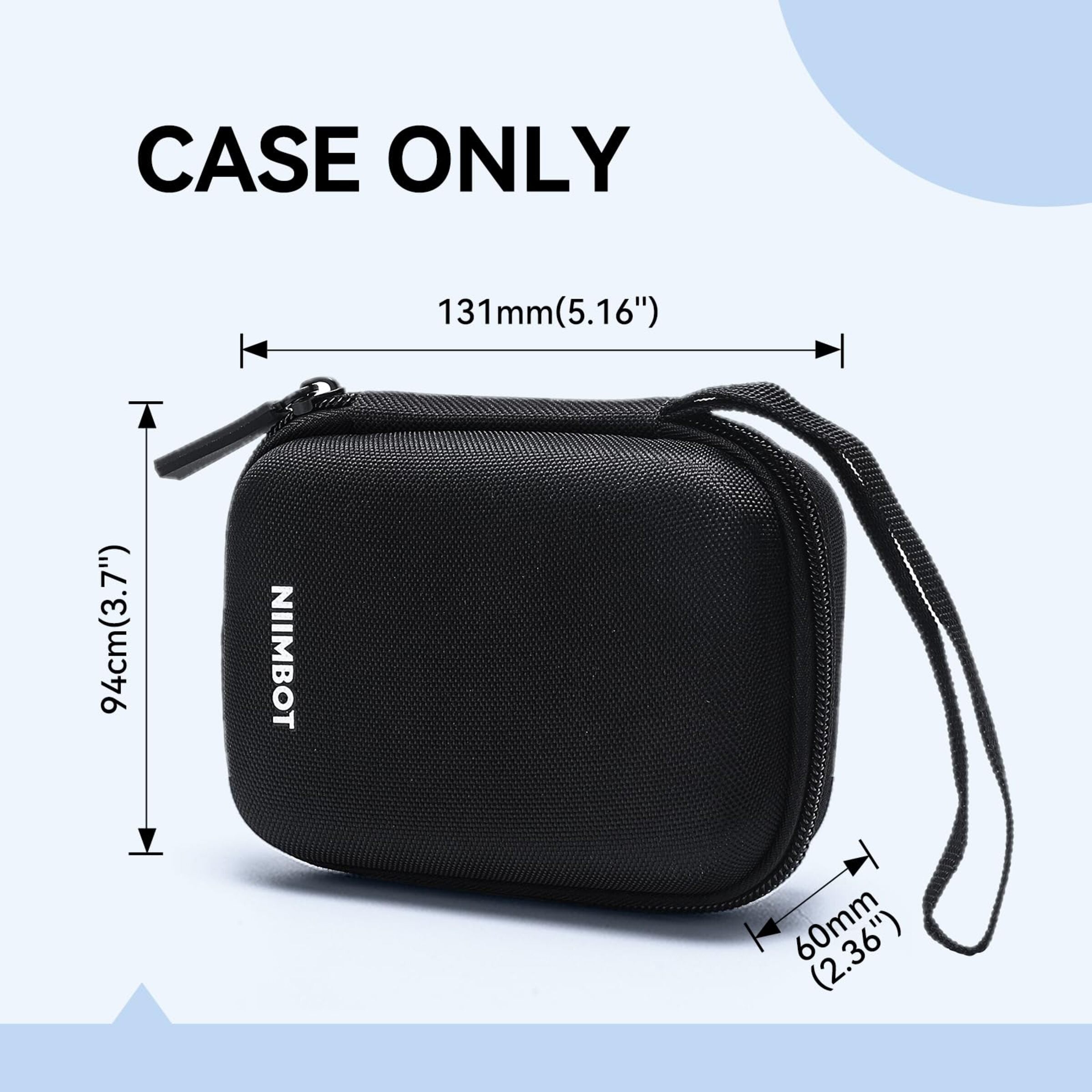 NIIMBOT - D11_H / D110_M - STORAGE CASE FOR PRINTER & LABELS - BLACK