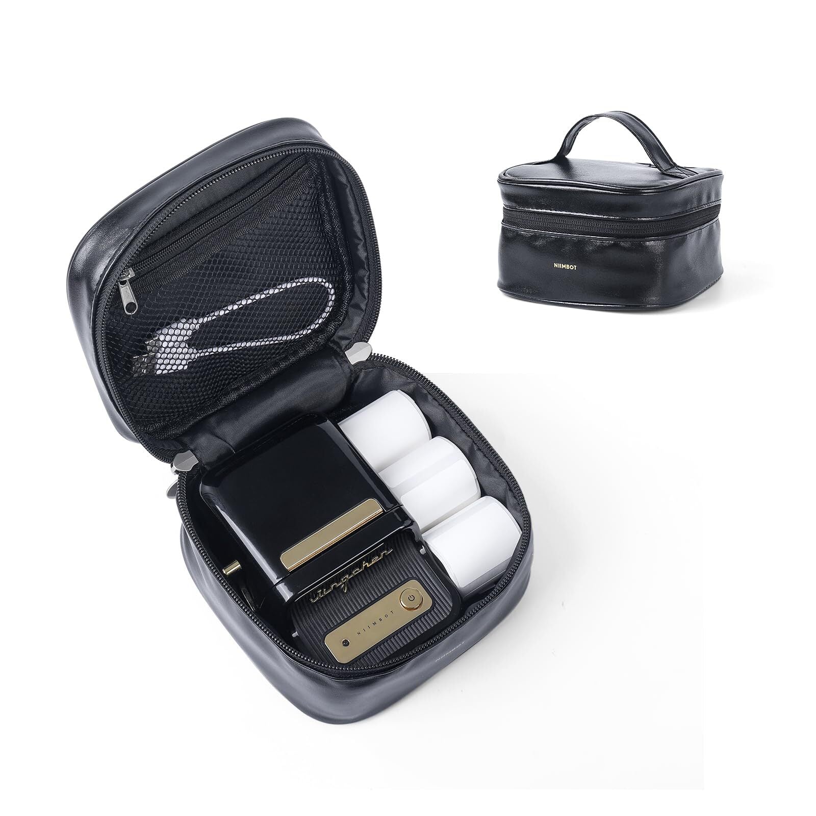 NB517 - NIIMBOT - MODÈLES B1 / B21 / B3S - BOÎTE DE RANGEMENT POUR IMPRIMANTE ET ÉTIQUETTES - NOIR
