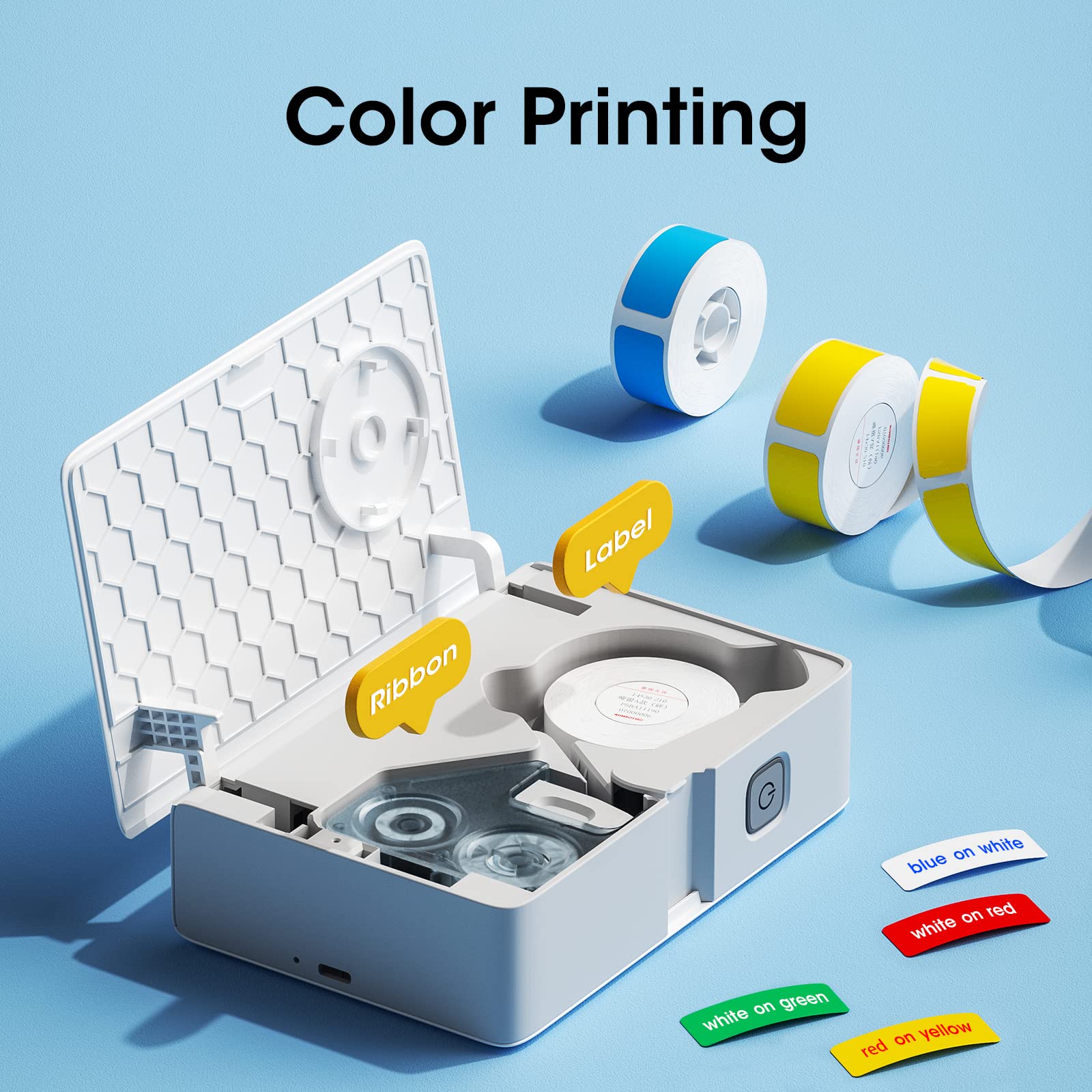NB382 - NIIMBOT - N1 - BLUETOOTH THERMAL TRANSFER LABEL PRINTER INCL FREE LABEL & RIBBON (14*50MM - WHITE)