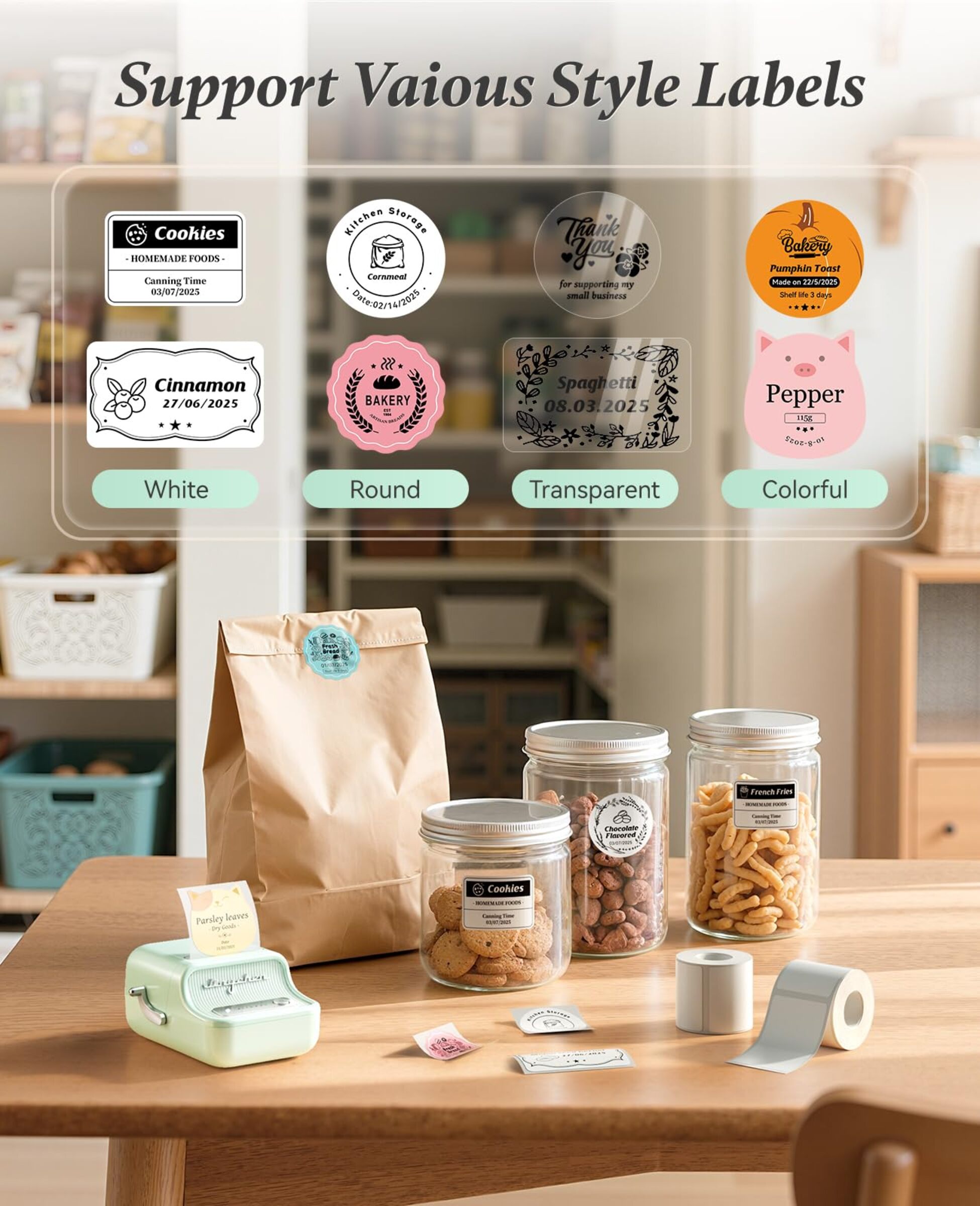 NB109 - NIIMBOT - B21 - PORTABLE THERMAL LABEL BLUETOOTH PRINTER INCLUDING FREE LABEL (50*30MM - WHITE)