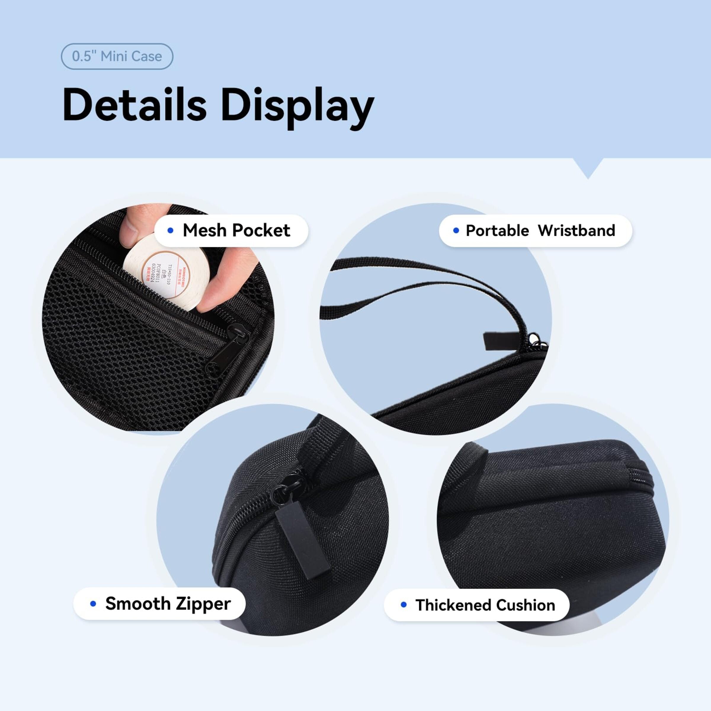 NIIMBOT - D11_H / D110_M - STORAGE CASE FOR PRINTER & LABELS - BLACK