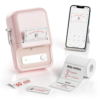 NB607 - NIIMBOT - B21_PRO - 300DPI - PORTABLE THERMAL LABEL BLUETOOTH PRINTER INCL FREE LABEL ROLL (50X30MM)