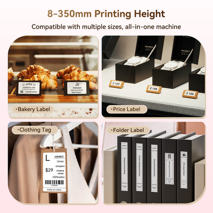 NB807 - NIIMBOT - B2 - 203DPI - PORTABLE THERMAL LABEL PRINTER INCL FREE LABEL ROLL (50X30MM)