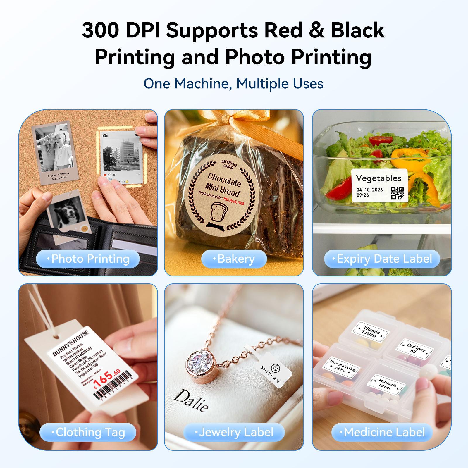 NB808 - NIIMBOT - B2_PRO - 300DPI - PORTABLE THERMAL LABEL PRINTER INCL FREE LABEL (50x30MM)
