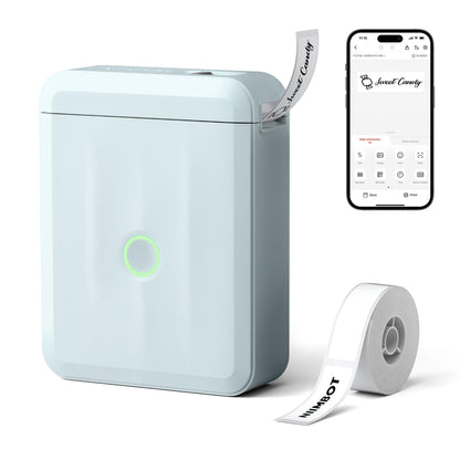 NB524 - NIIMBOT - D110_M - PORTABLE BLUETOOTH LABEL PRINTER INCL FREE LABEL ROLL (12X40MM)
