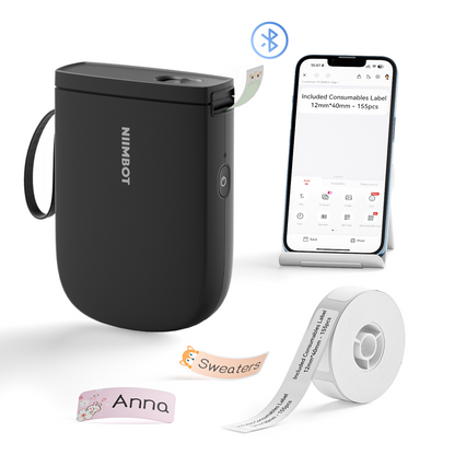 NIIMBOT - D11_H - 300 DPI - STAMPANTE PER ETICHETTE BLUETOOTH PORTATILE CON ROTOLO DI ETICHETTE GRATUITO